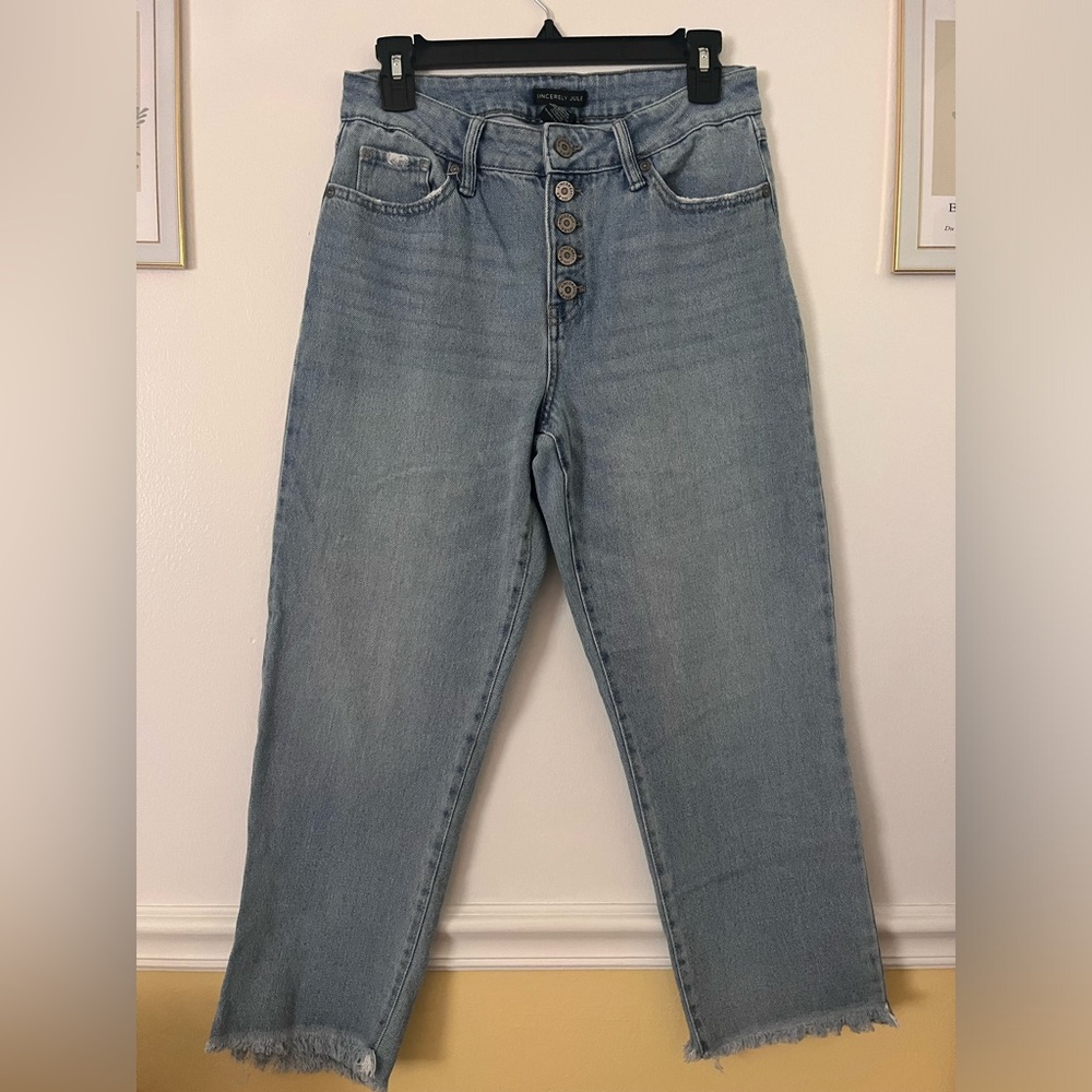 Sincerely Jules Light Blue Straight Leg Jeans